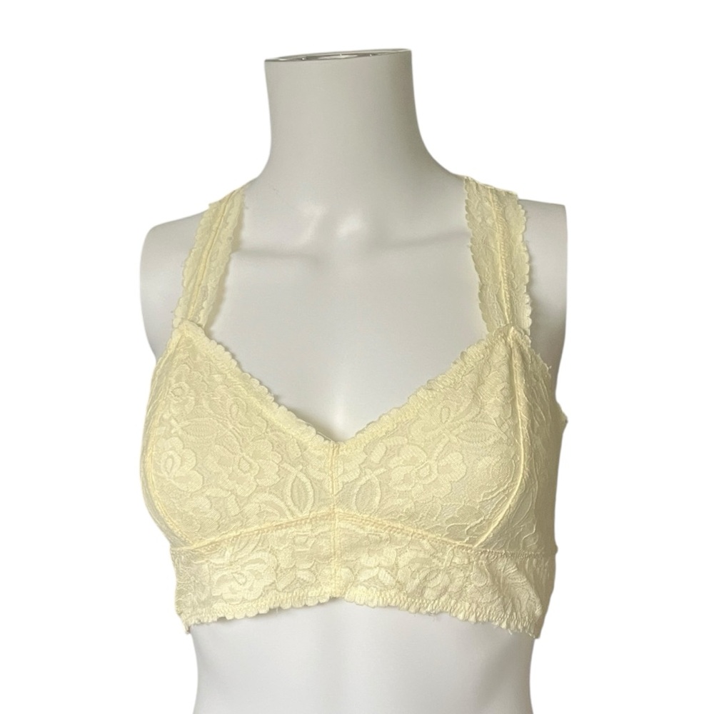 Intimately Free People Cream Lace Bralette Unlined Size Medium M